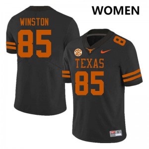 Women's Emaree Winston Black Texas Longhorns #85 Football High School Jersey 260203-268