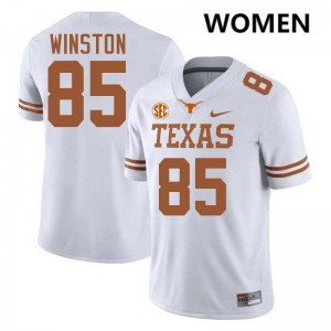 Women's Emaree Winston White Texas Longhorns #85 Football Stitched Jersey 132741-825