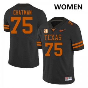 Women's Jaydon Chatman Black Texas Longhorns #75 Football Game Jersey 284381-278