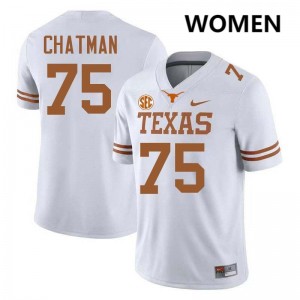 Women's Jaydon Chatman White Texas Longhorns #75 Football 2025-26 Jersey 700360-167