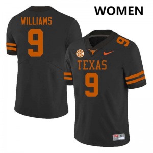 Women's Jonah Williams Black Texas Longhorns #9 Football Limited Jersey 155689-104