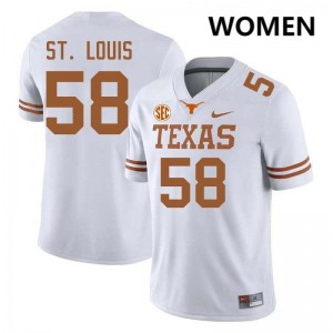 Women's Lance St. Louis White Texas Longhorns #58 Football Stitched Jersey 406968-802