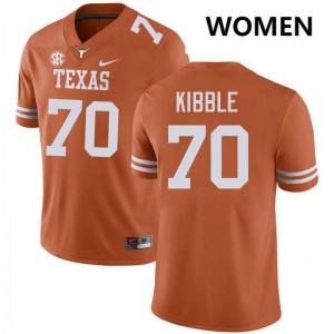 Women's Nate Kibble Texas Orange Texas Longhorns #70 Football Limited Jersey 223333-136