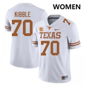 Women's Nate Kibble White Texas Longhorns #70 Football Replica Jersey 114312-196