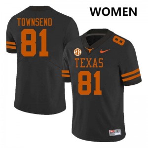 Women's Nick Townsend Black Texas Longhorns #81 Football Limited Jersey 286185-511