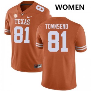 Women's Nick Townsend Texas Orange Texas Longhorns #81 Football 2025-26 Jersey 933875-919