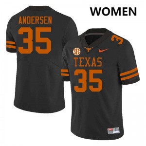 Women's Rett Andersen Black Texas Longhorns #35 Football High School Jersey 623703-719