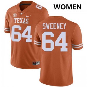 Women's Robert Sweeney Texas Orange Texas Longhorns #64 Football Alumni Jersey 784737-405
