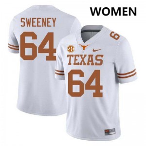 Women's Robert Sweeney White Texas Longhorns #64 Football Official Jersey 863834-109