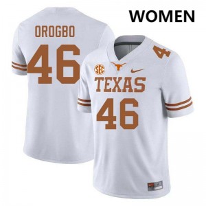 Women's Smith Orogbo White Texas Longhorns #46 Football Stitched Jersey 497333-993