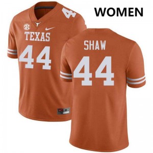 Women's Travis Shaw Texas Orange Texas Longhorns #44 Football NCAA Jersey 648475-398