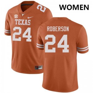 Women's Warren Roberson Texas Orange Texas Longhorns #24 Football High School Jersey 968503-619
