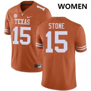 Women's Will Stone Texas Orange Texas Longhorns #15 Football Embroidery Jersey 920519-285