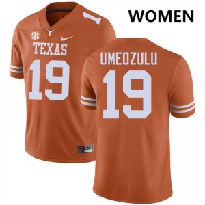 Women's Zina Umeozulu Texas Orange Texas Longhorns #19 Football Official Jersey 194298-645