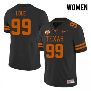 Women Jermayne Lole Black Texas Longhorns #99 SEC Conference High School Jersey 521582-133