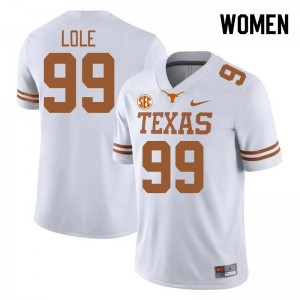 Women Jermayne Lole White Texas Longhorns #99 SEC Conference Official Jersey 513845-561