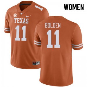 Women Silas Bolden Texas Orange Texas Longhorns #11 SEC Conference 2025 Jersey 700285-158