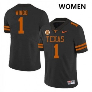 Women's Ryan Wingo Black Texas Longhorns #1 Football Official Jersey 108743-743