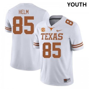 Youth Gunnar Helm White Texas Longhorns #85 SEC Conference University Jersey 976523-964