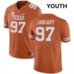 Youth Alex January Texas Orange Texas Longhorns #97 Football High School Jersey 674314-175