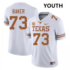 Youth Brandon Baker White Texas Longhorns #73 Football Player Jersey 205574-494