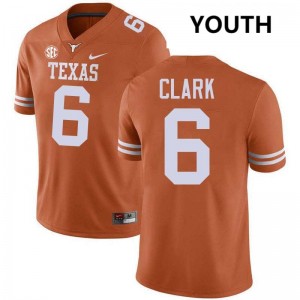 Youth Christian Clark Texas Orange Texas Longhorns #6 Football NCAA Jersey 944406-551