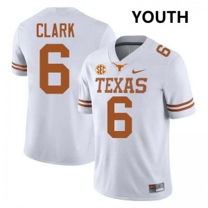 Youth Christian Clark White Texas Longhorns #6 Football Player Jersey 510917-534