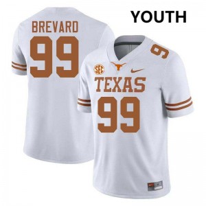 Youth Cole Brevard White Texas Longhorns #99 Football 2025-26 Jersey 951731-355