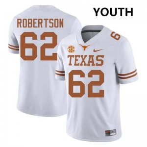 Youth Connor Robertson White Texas Longhorns #62 Football High School Jersey 480354-619