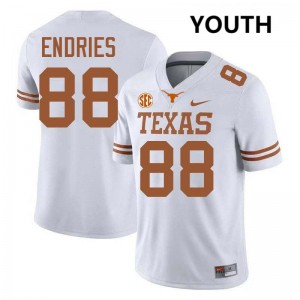 Youth Jack Endries White Texas Longhorns #88 Football 2025-26 Jersey 941119-522