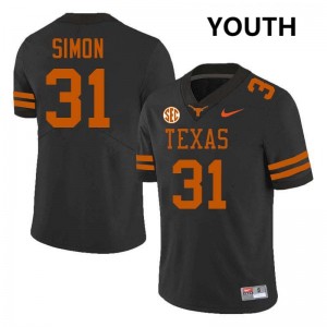 Youth James Simon Black Texas Longhorns #31 Football Limited Jersey 845117-262