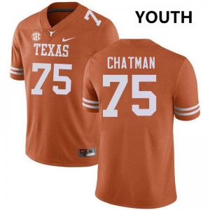 Youth Jaydon Chatman Texas Orange Texas Longhorns #75 Football University Jersey 117096-387