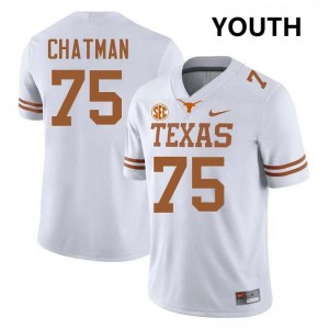 Youth Jaydon Chatman White Texas Longhorns #75 Football Official Jersey 158005-326