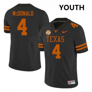 Youth Jelani McDonald Black Texas Longhorns #4 Football 2025 Jersey 596723-519