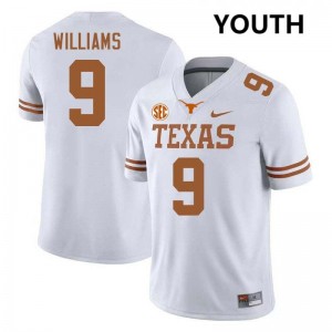 Youth Jonah Williams White Texas Longhorns #9 Football Official Jersey 214090-192