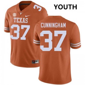 Youth Jonathan Cunningham Texas Orange Texas Longhorns #37 Football University Jersey 904599-503