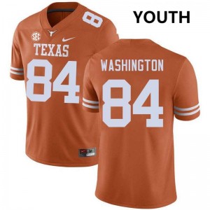 Youth Jordan Washington Texas Orange Texas Longhorns #84 Football 2025-26 Jersey 629821-112