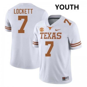 Youth Kaliq Lockett White Texas Longhorns #7 Football 2025 Jersey 241950-780