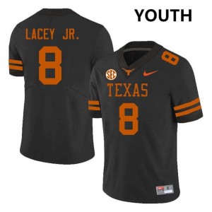 Youth Karle Lacey Jr. Black Texas Longhorns #8 Football NCAA Jersey 285321-806