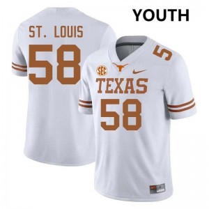 Youth Lance St. Louis White Texas Longhorns #58 Football Limited Jersey 757263-757