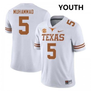 Youth Malik Muhammad White Texas Longhorns #5 Football Limited Jersey 841496-471