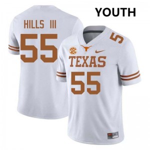 Youth Melvin Hills III White Texas Longhorns #55 Football High School Jersey 129595-208