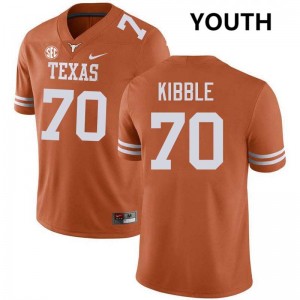 Youth Nate Kibble Texas Orange Texas Longhorns #70 Football Stitched Jersey 623561-226