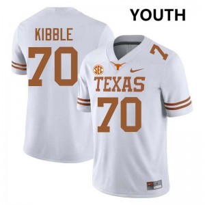 Youth Nate Kibble White Texas Longhorns #70 Football University Jersey 480778-145