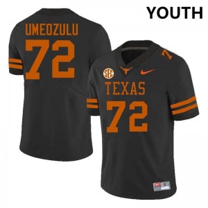 Youth Neto Umeozulu Black Texas Longhorns #72 Football 2025 Jersey 891108-304