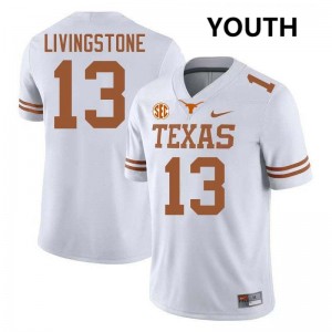 Youth Parker Livingstone White Texas Longhorns #13 Football 2025 Jersey 685156-665