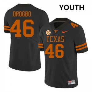Youth Smith Orogbo Black Texas Longhorns #46 Football Game Jersey 756584-618