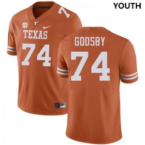 Youth Trevor Goosby Texas Orange Texas Longhorns #74 Football NCAA Jersey 553199-339