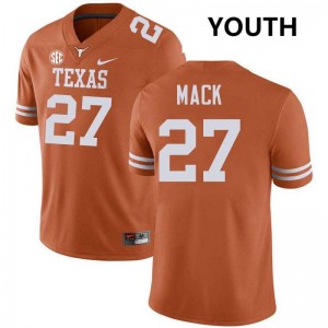 Youth Wardell Mack Texas Orange Texas Longhorns #27 Football University Jersey 567637-183