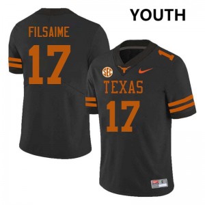 Youth Xavier Filsaime Black Texas Longhorns #17 Football Alumni Jersey 423723-867